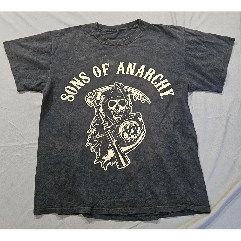 Sons of Anarchy T-Shirt Mens Medium Black Reaper Graphic SAMCRO Biker